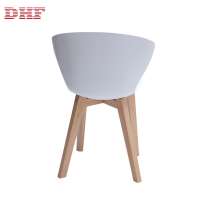 Modern Design Wooden Leg Training Pc Plastic White Chair